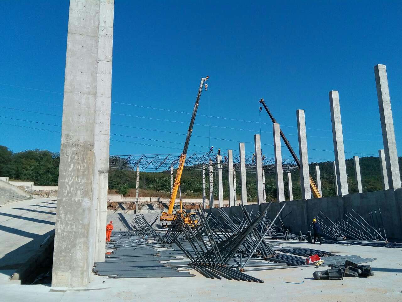 雅安威海搅拌站网架